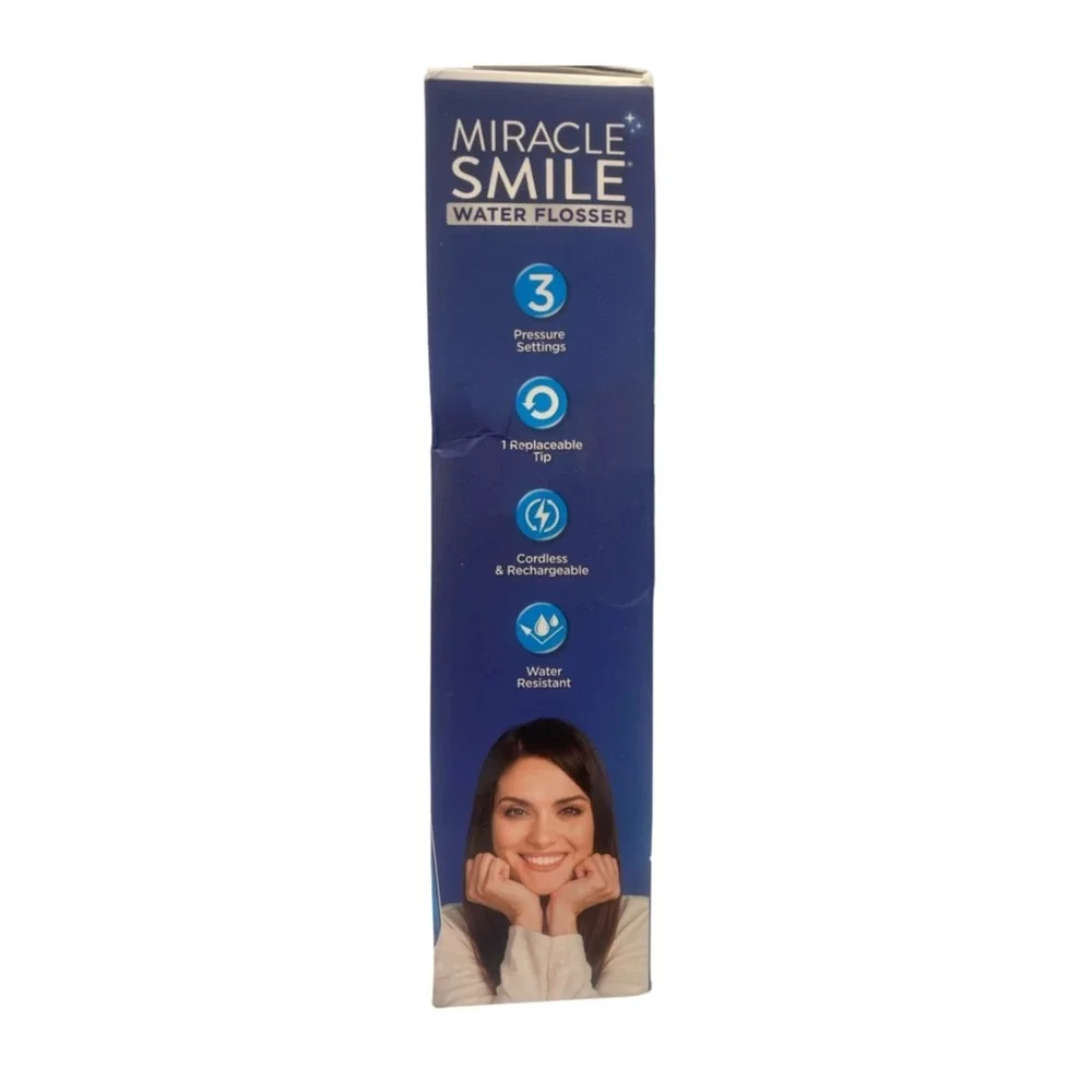 Miracle Smile Water‎ Flosser Deluxe Pro Portable Dental Rechargeable Irrigator